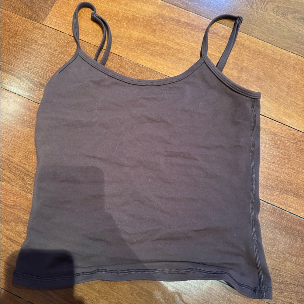 Aritzia Brown Golden Tank: Life Essential Camisole